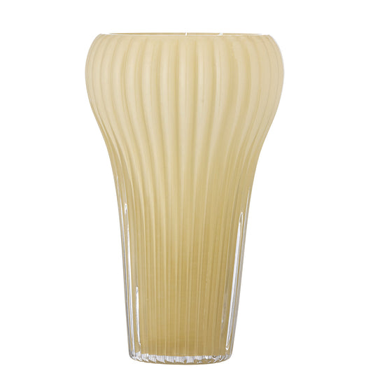 Bloomingville Averie Vase, Gelb, Glas