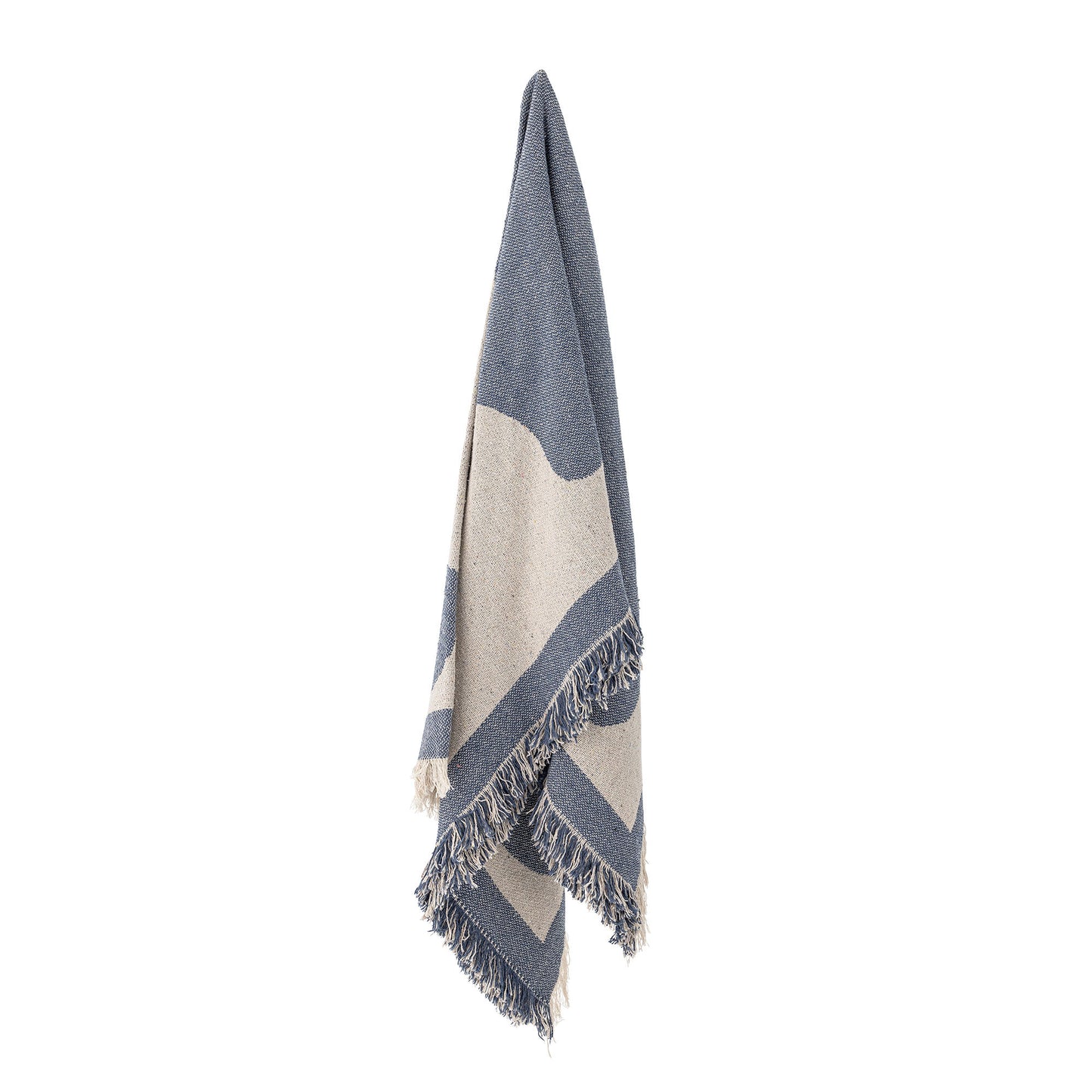Bloomingville Ethan Decke, Blau, Recycelte Baumwolle