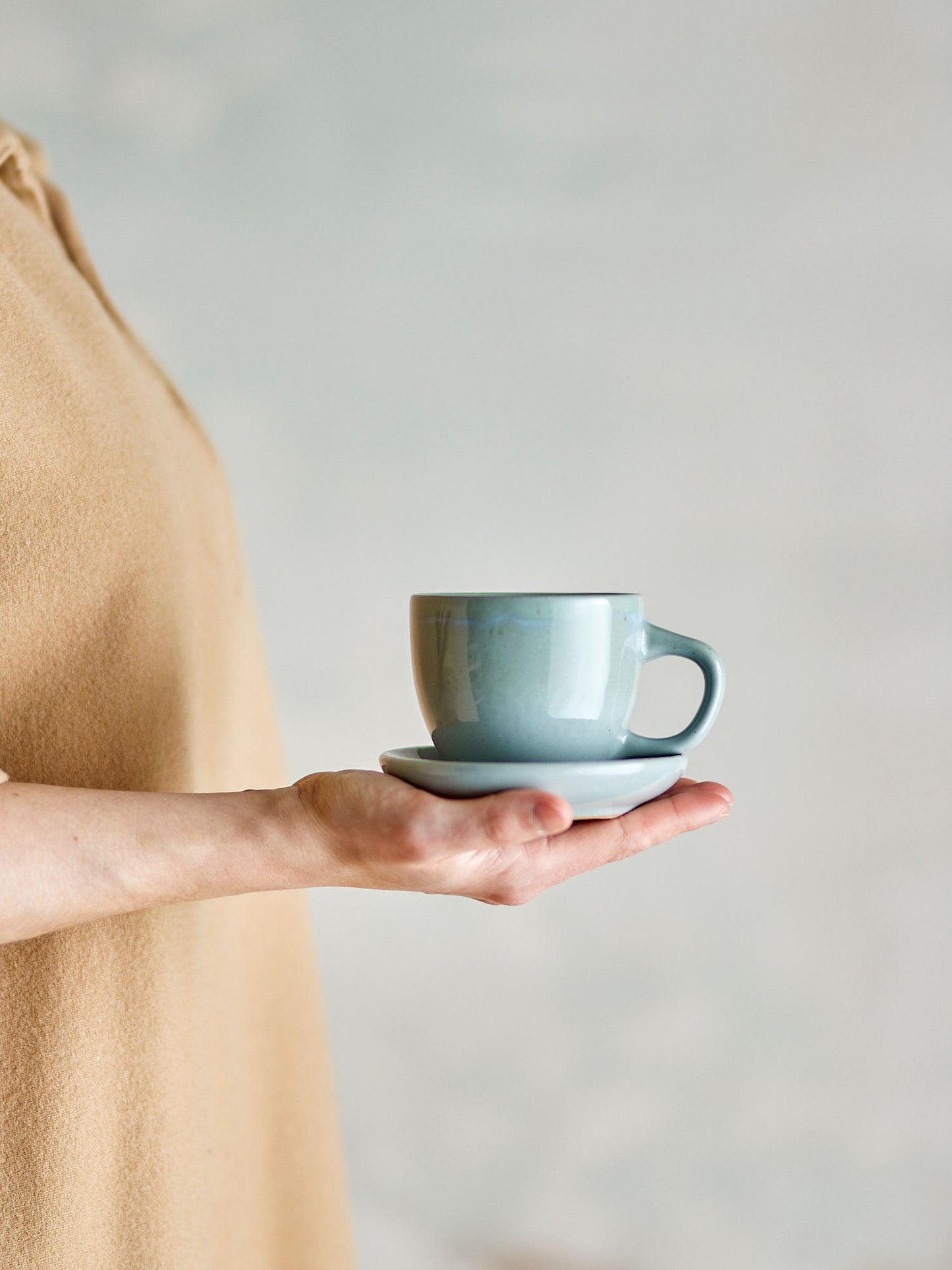 Bloomingville Brenta Tasse mit Untertasse, 4er Set