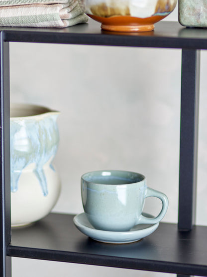 Bloomingville Brenta Tasse mit Untertasse, 4er Set