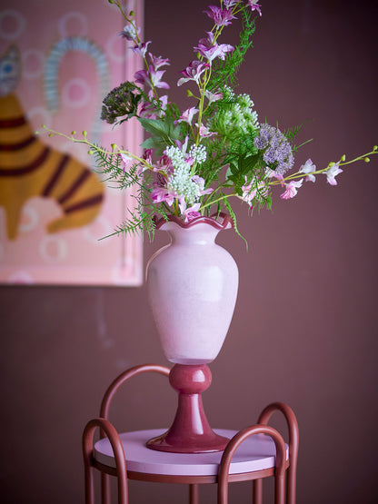 Bloomingville Frills Vase, Rose, Glas