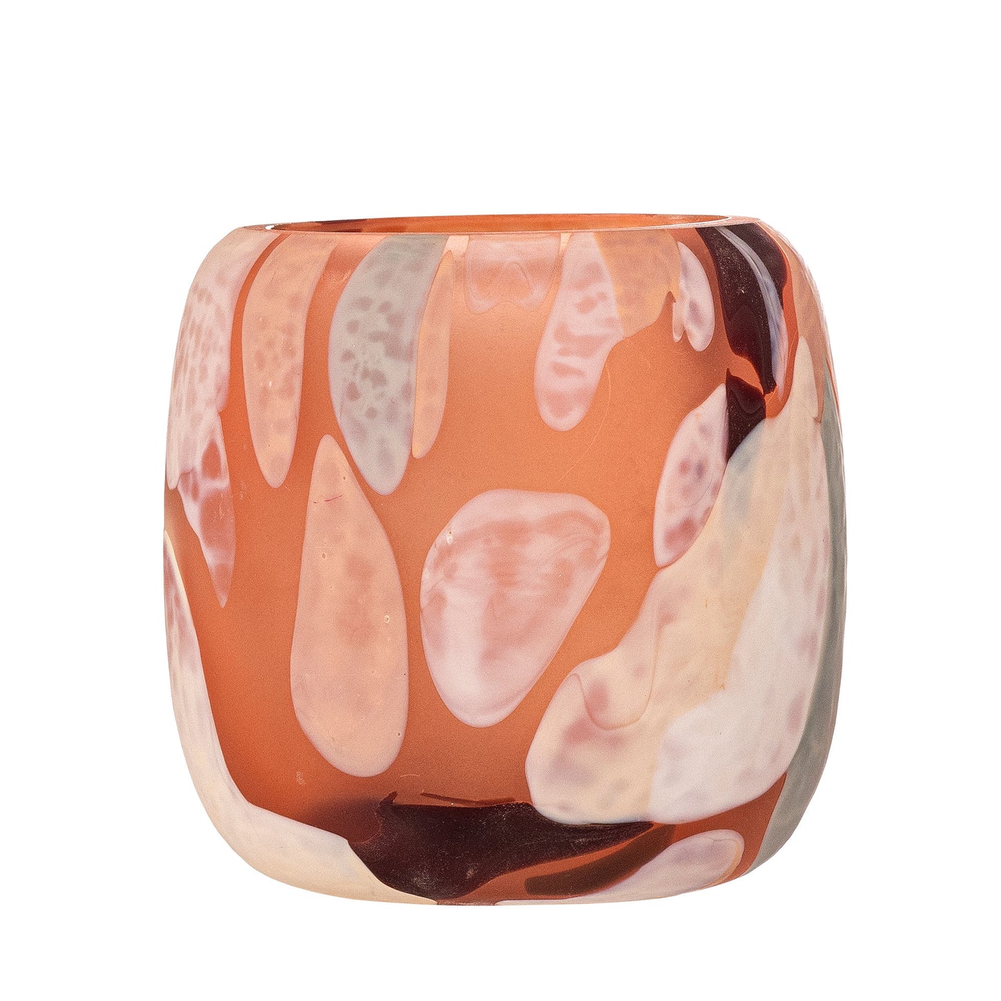 Bloomingville Karan Teelichthalter, Rose, Recyceltes Glas