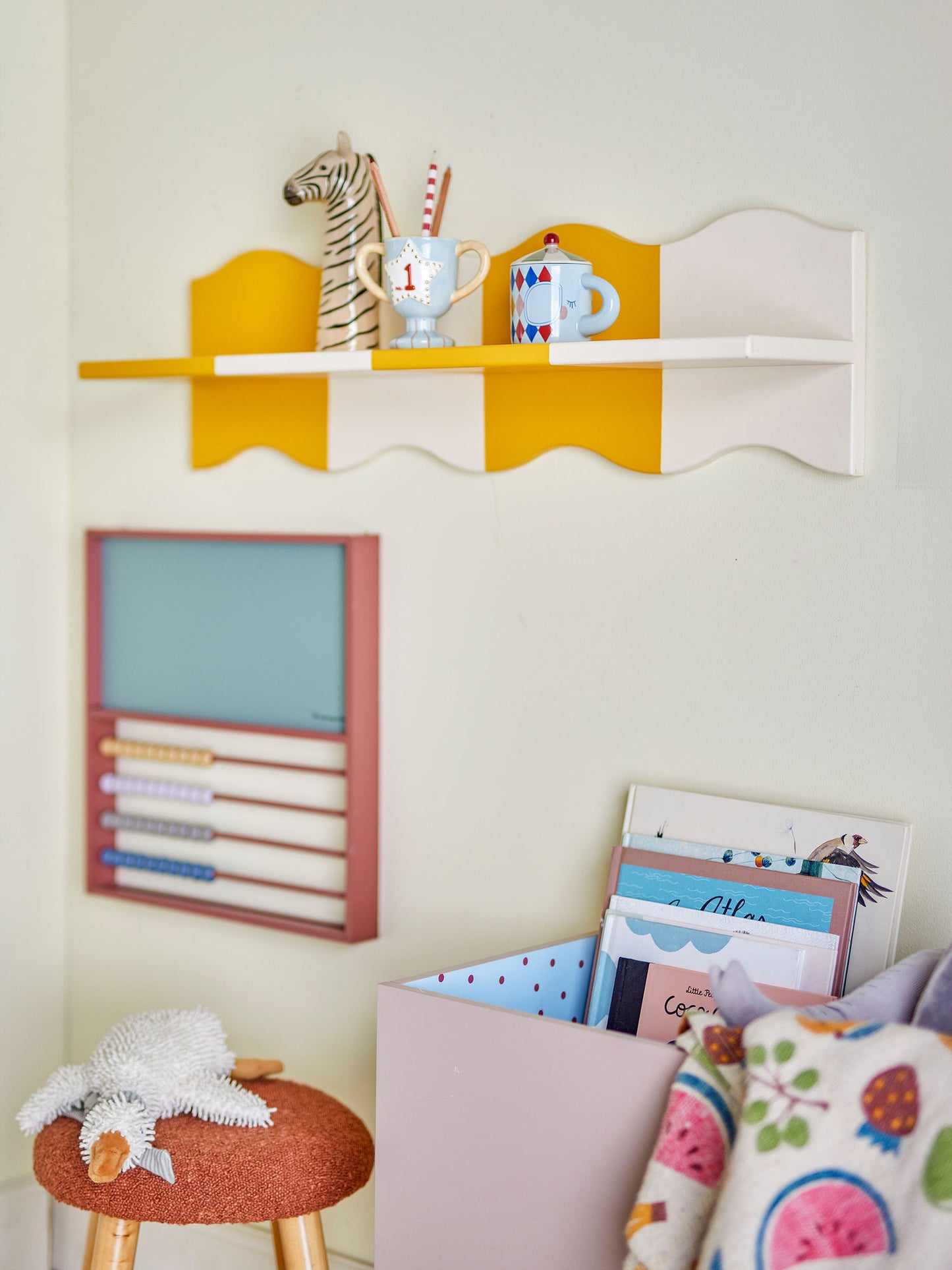 Bloomingville MINI Bubbi Regal, Gelb, MDF