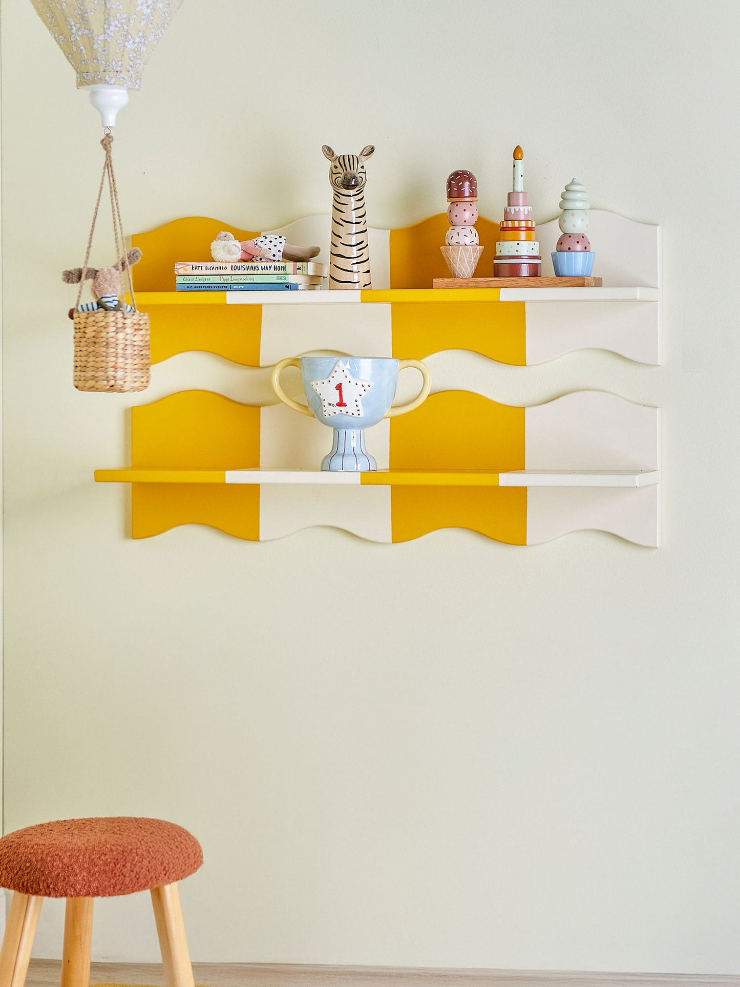 Bloomingville MINI Bubbi Regal, Gelb, MDF
