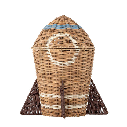 Bloomingville MINI Space Korb mit Deckel, Natur, Rattan
