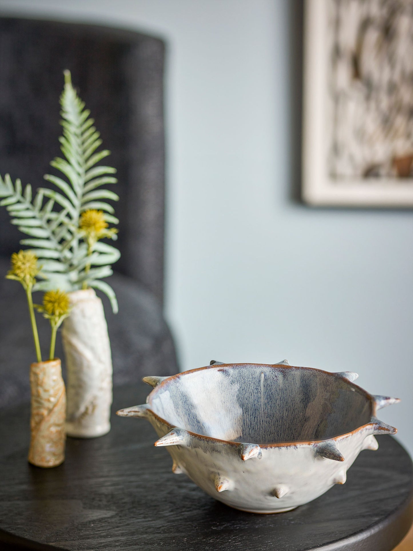 Bloomingville Edie Schale, Blau, Steingut