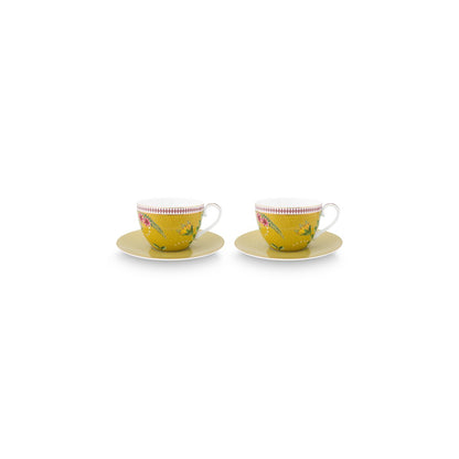Set/2 Cups & Saucers La Majorelle Yellow 280ml