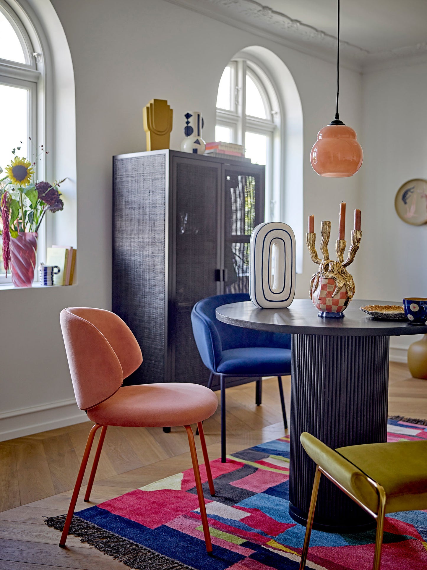 Bloomingville Marikka Kabinett, Schwarz, FSC®100%, Mahogany