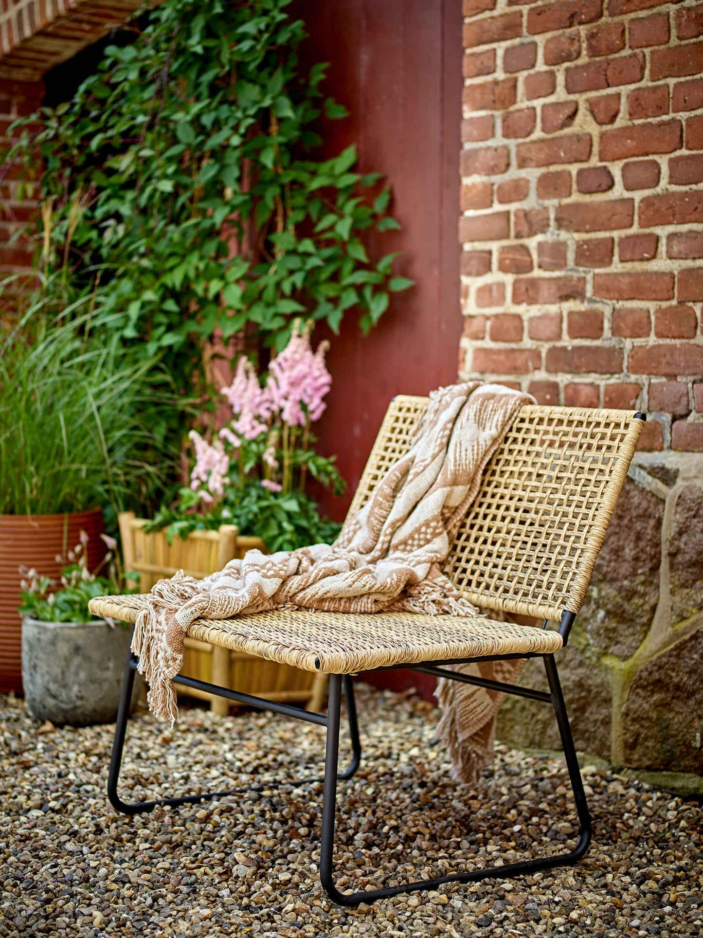 Bloomingville Vallone Loungesessel, Natur, Polyrattan