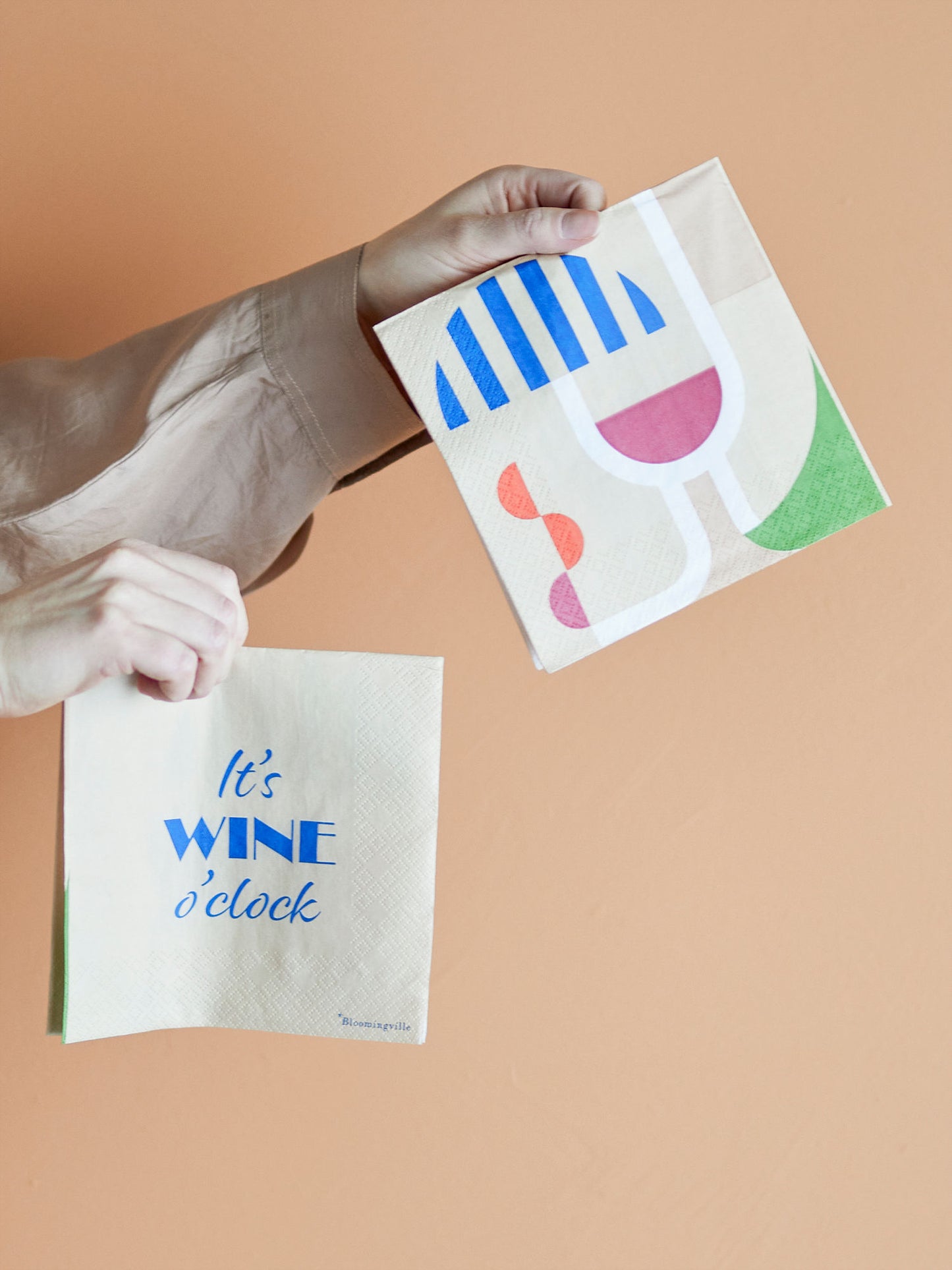 Bloomingville Wine Serviette, Blue, FSC® Mix, Papier