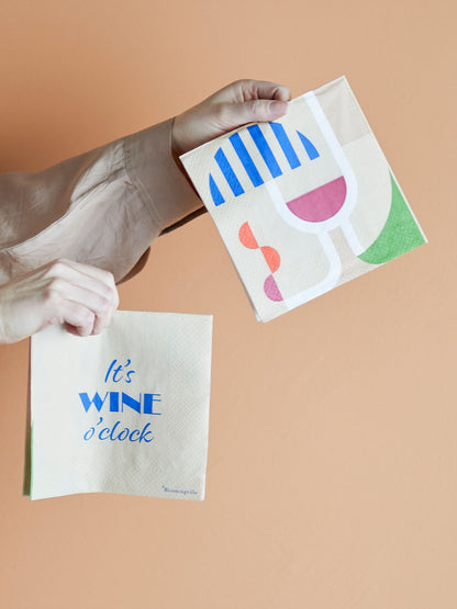 Bloomingville Wine Serviette, Blue, FSC® Mix, Papier