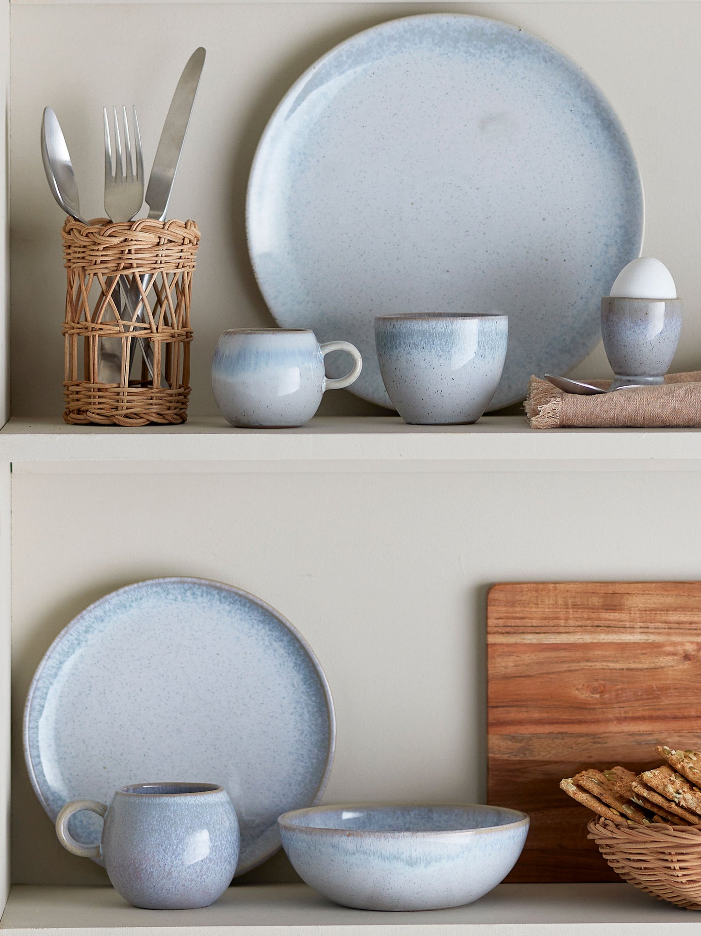 Bloomingville Paula Eierbecher, Blue, Steingut