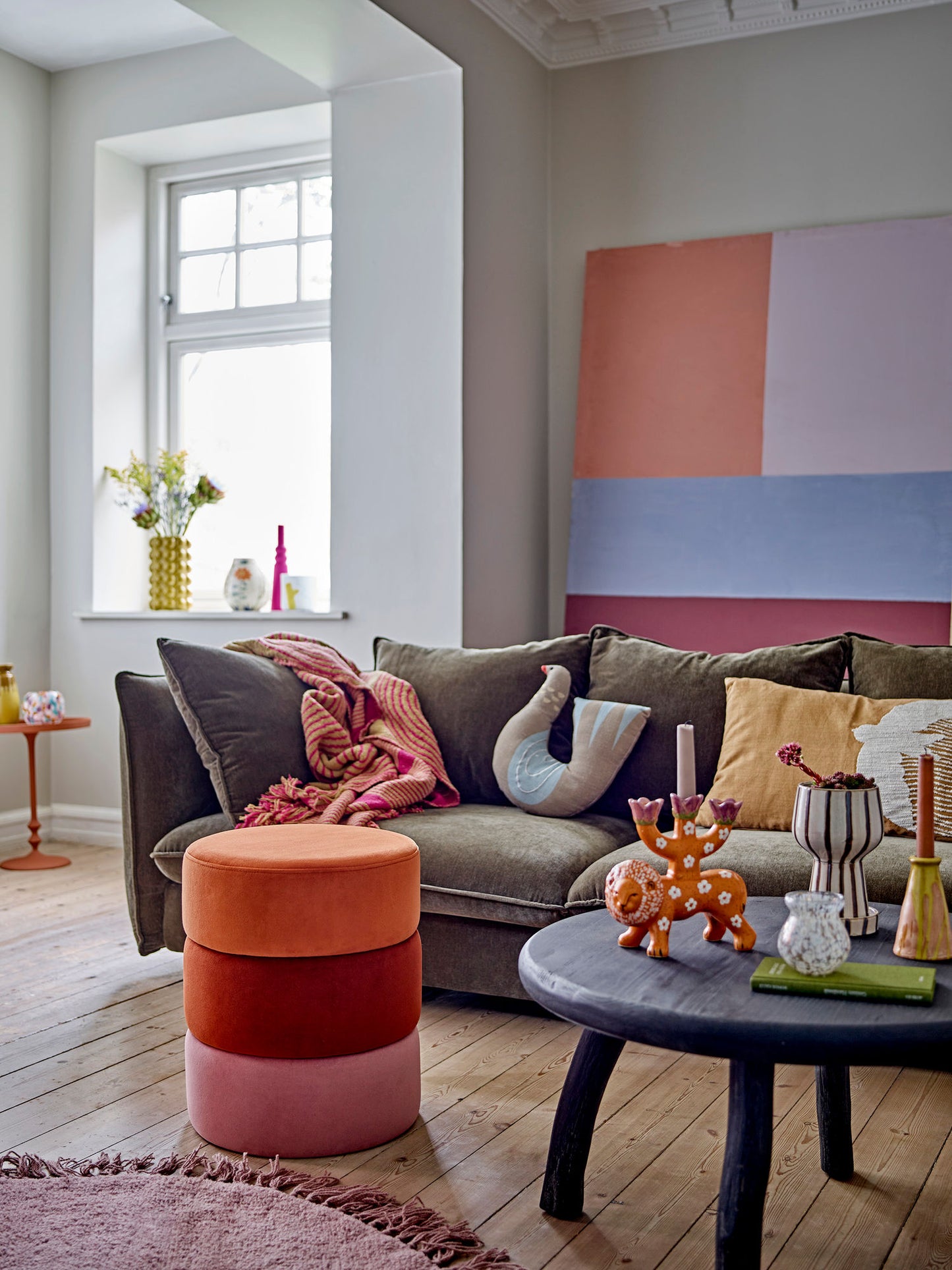 Bloomingville Lenea Teppich, Violett, Wolle