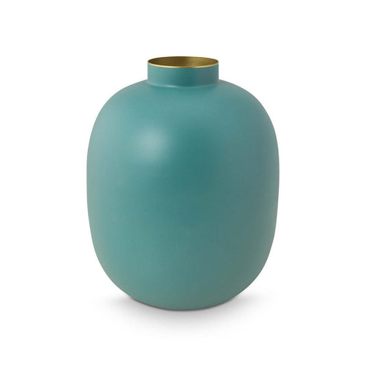 Vase Metal Matt Light Blue