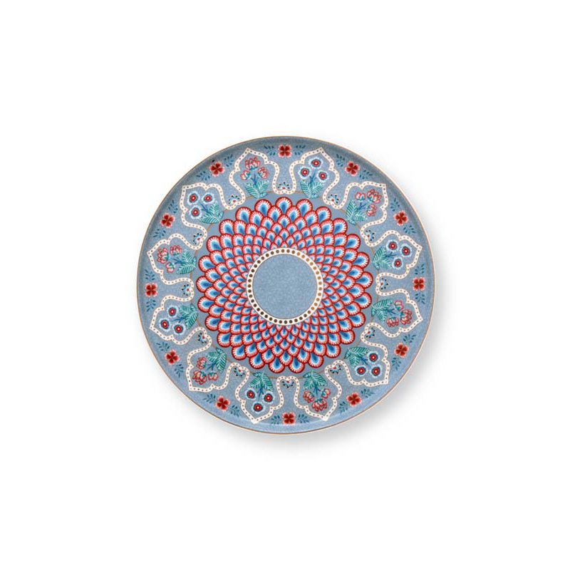 Mini Kuchenservierplatte Scallop Deco Light Blue 21cm