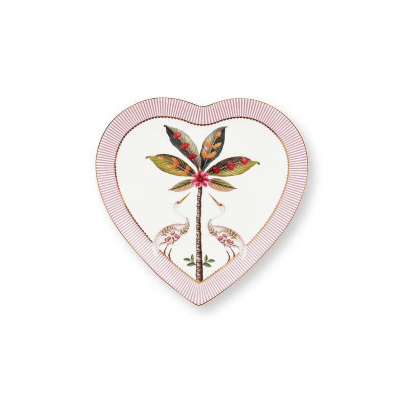 Pip Studio Teller Heart Shape Plates La Majorelle Pink 21.5cm