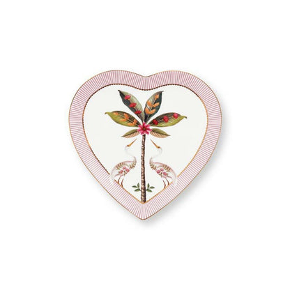 Pip Studio Teller Heart Shape Plates La Majorelle Pink 21.5cm