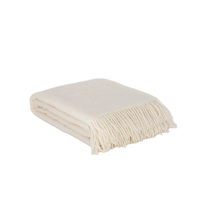 Woll Bouclé werfen Decke Paris White