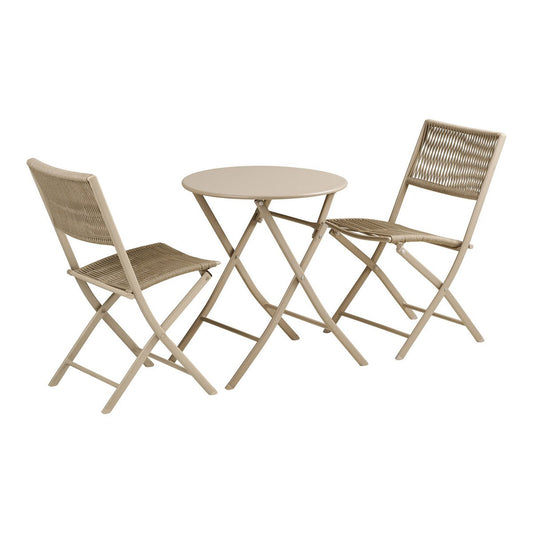 Arcas Bistro-Set, Stühle und Tisch in Taupe