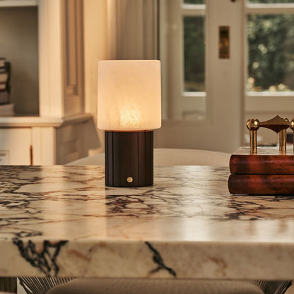 Ingmar Dunkelbraune wiederaufladbare Tischlampe