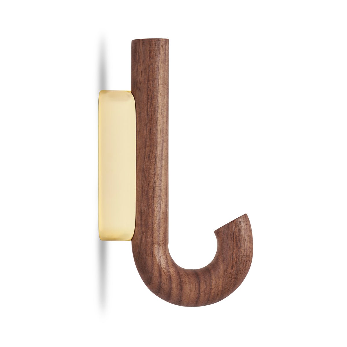 HOOK Kleiderbügel Mini Walnuss Messing
