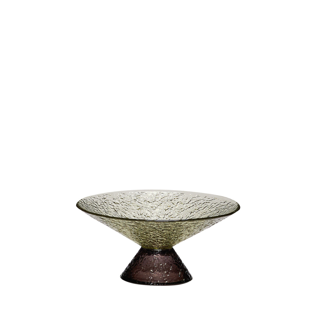 Hübsch Bonbon Glas Schalen Medium Grün-Braun