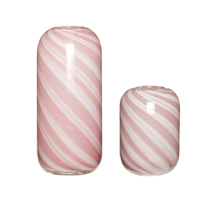 Hübsch Candy Vasen Rosa (2er Set)