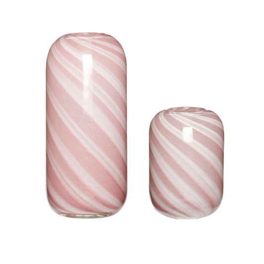 Hübsch Candy Vasen Rosa (2er Set)