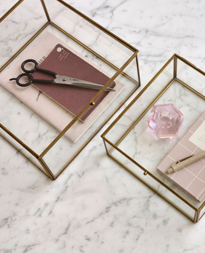 Hübsch Gem Kerzenständer Rosa/Grau (2er Set)
