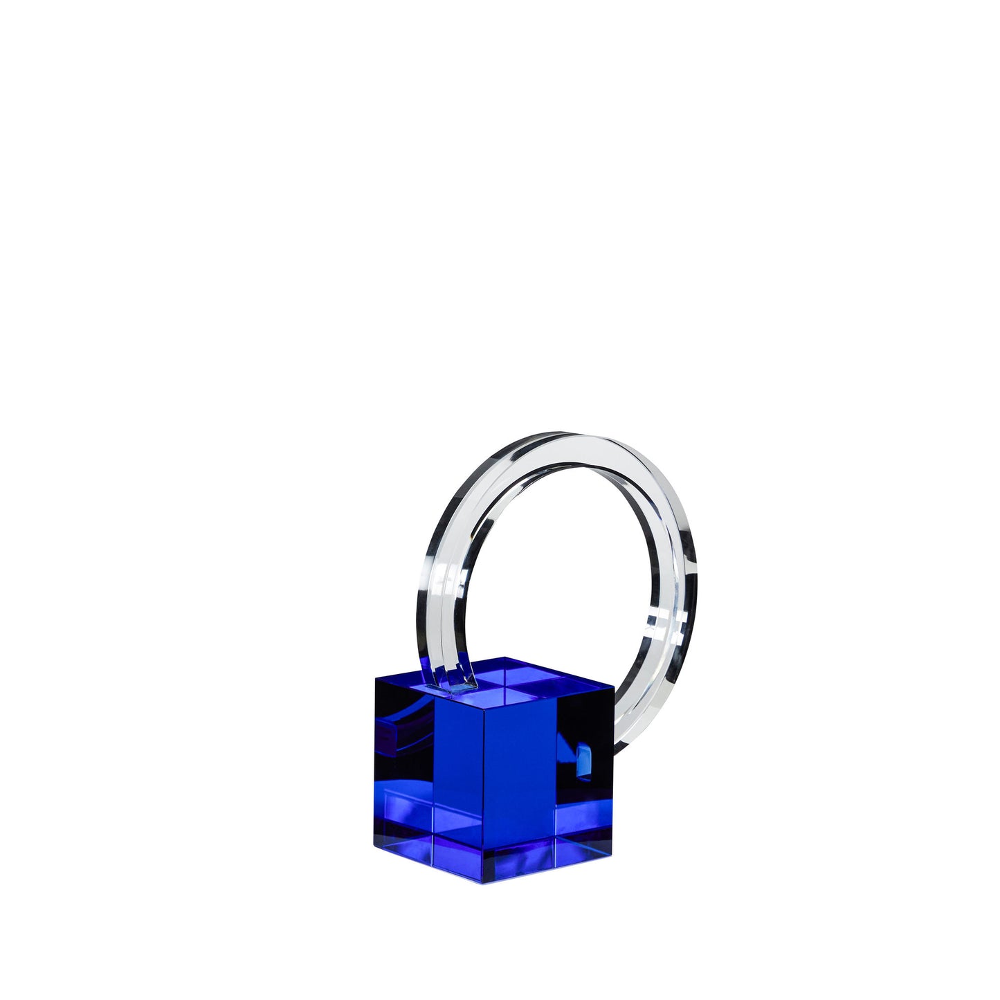 Hübsch Sculpt Buchstütze Blau/Klar