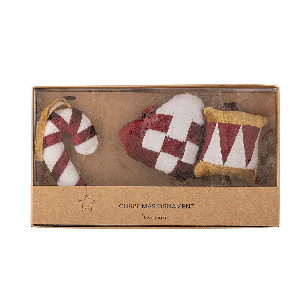 Bloomingville Velua Ornament, Rot, Polyester