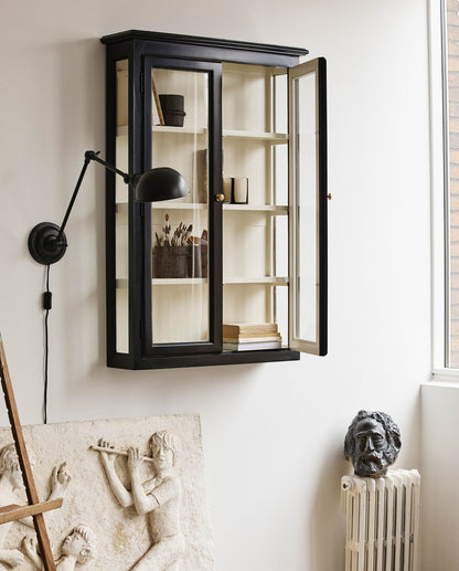 Nordal A/S CLASSIC wall cabinet, double - black