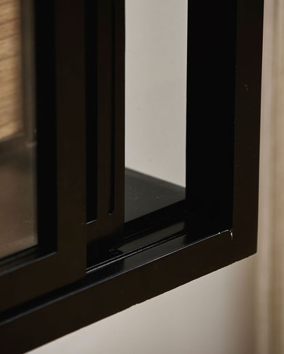 Nordal A/S BEI wall cabinet, sliding doors - black