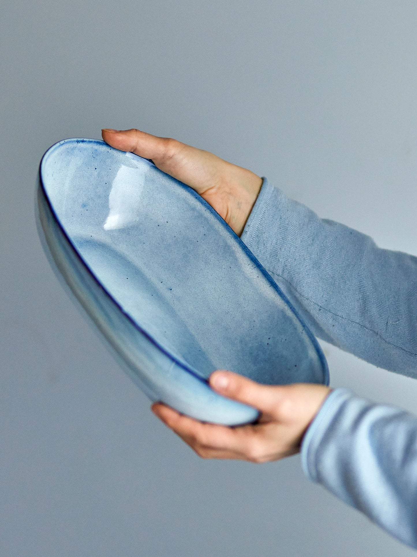 Bloomingville Sandrine Schale, Blue, Steingut