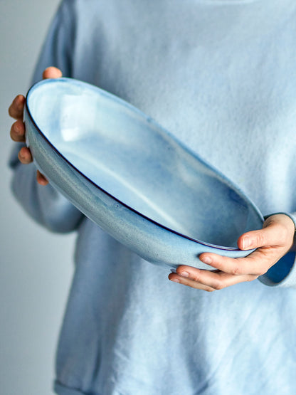Bloomingville Sandrine Schale, Blue, Steingut
