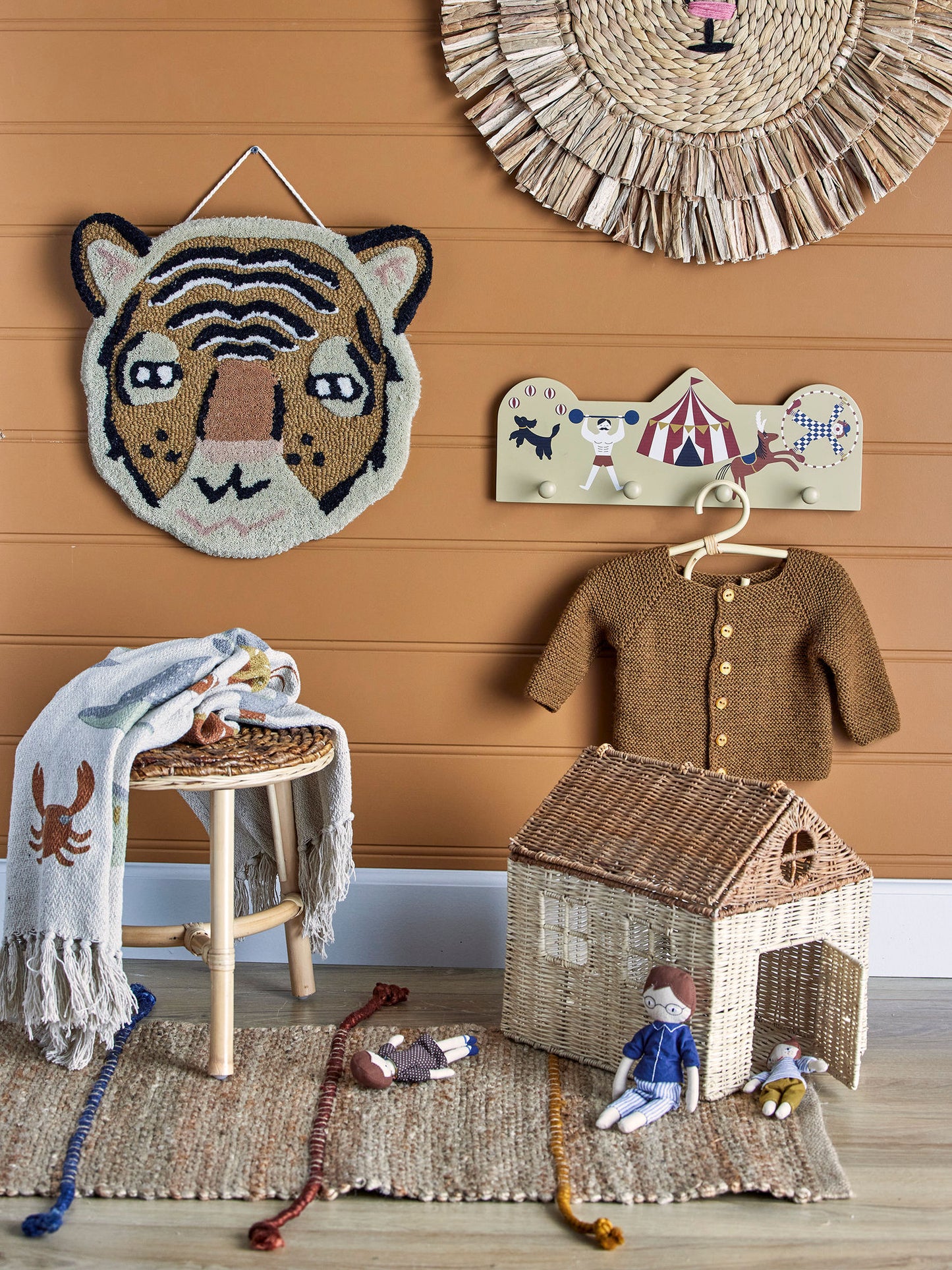 Bloomingville MINI Miou Garderobe, Braun, FSC®100%, MDF