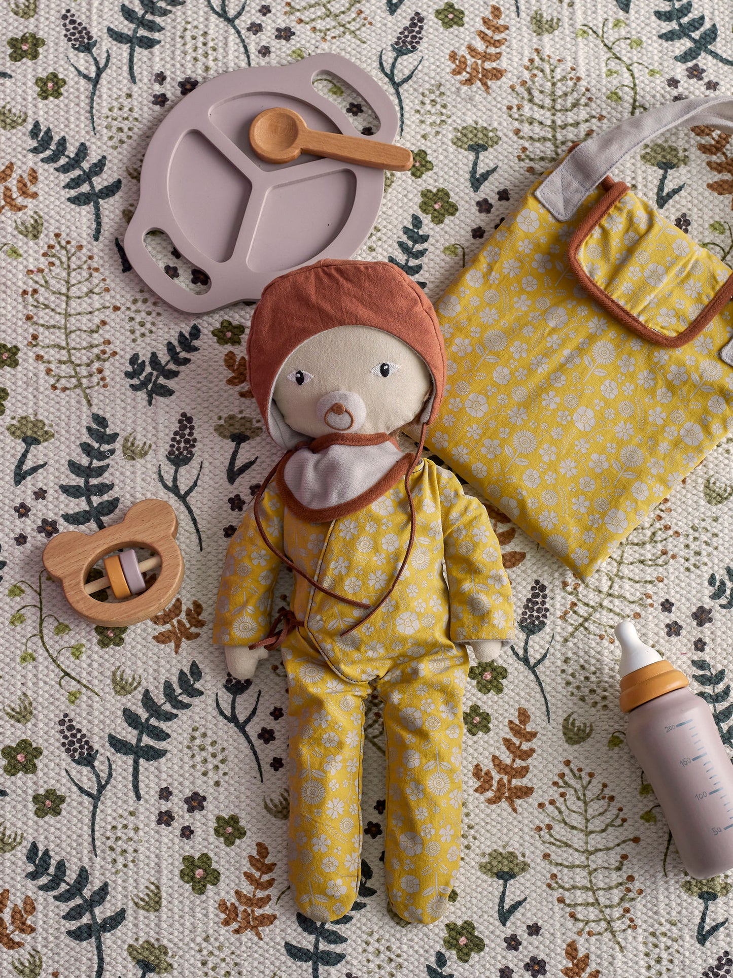 Bloomingville MINI Nalle Puppe, Braun, Baumwolle