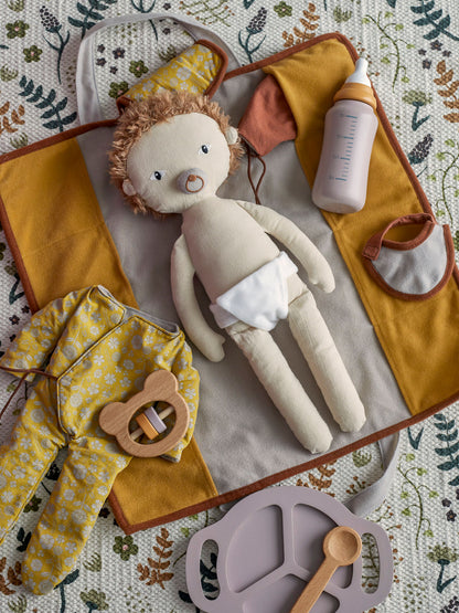 Bloomingville MINI Nalle Puppe, Braun, Baumwolle