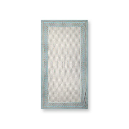 Table Cloth Blooming Tales Khaki-Blue 150x300cm
