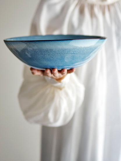 Bloomingville Sandrine Schale, Blue, Steingut
