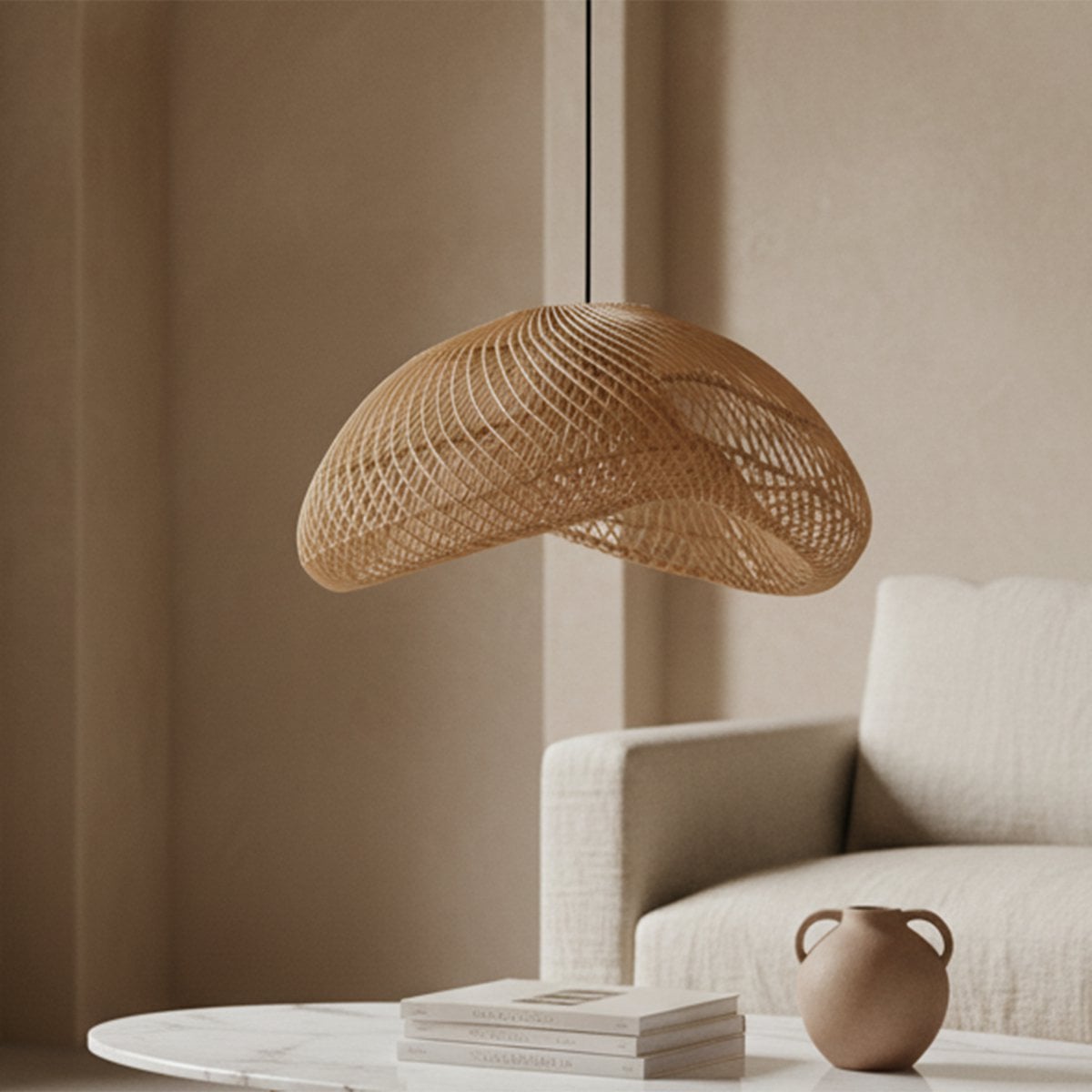 Labyrinth Hanging Lampe Bio Natural