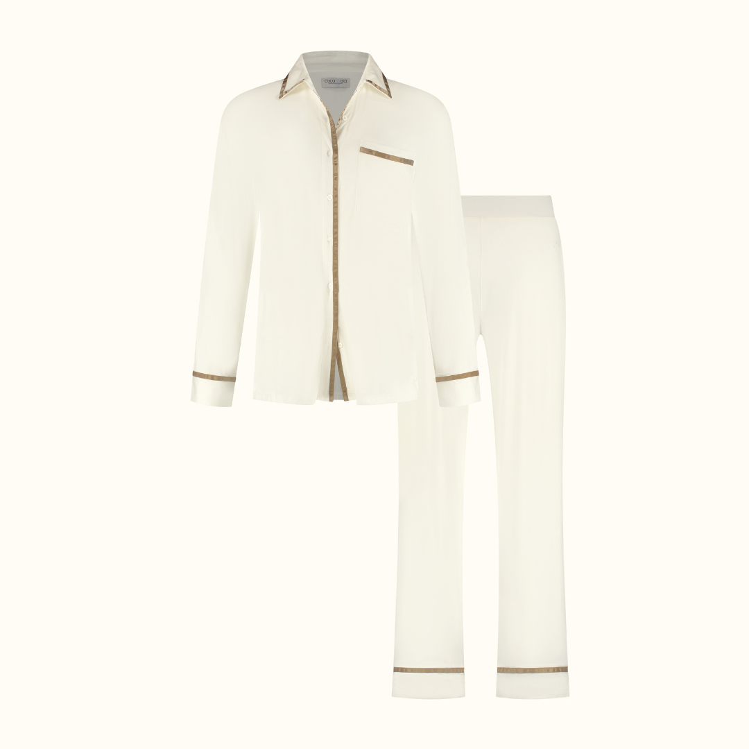 TENCEL™ Pyjama-Set Damen Off White