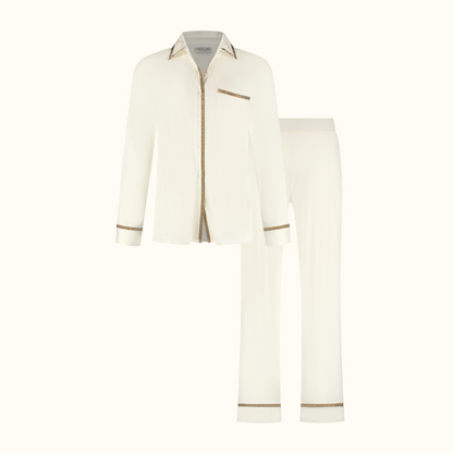 TENCEL™ Pyjama-Set Damen Off White