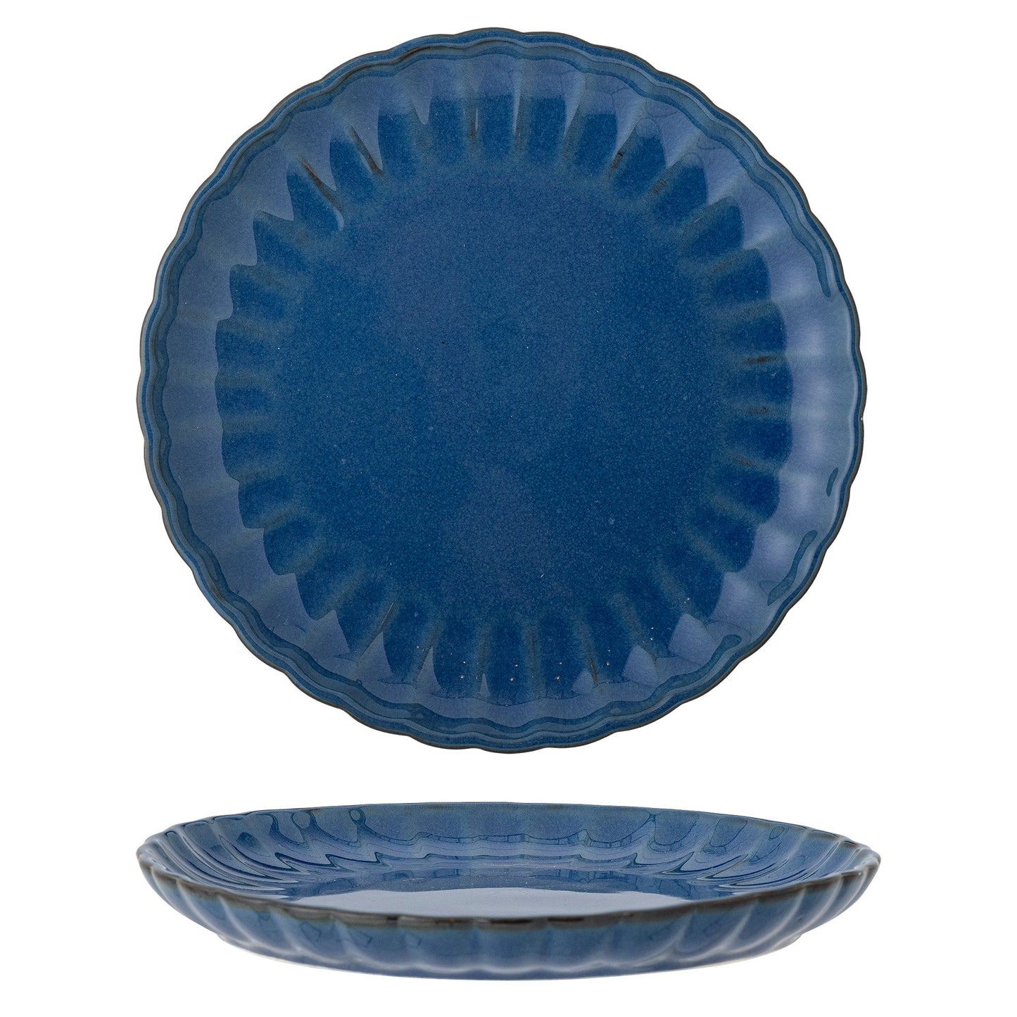 Bloomingville Latina Teller, Blue, Steingut