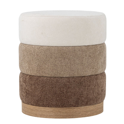 Bloomingville Bilbao Pouf, Braun, Polyester