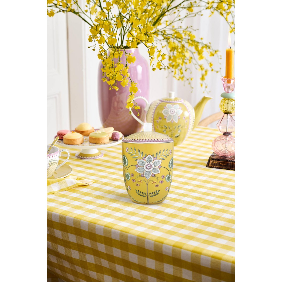Storage Jar Lily&Lotus Yellow 1.5ltr