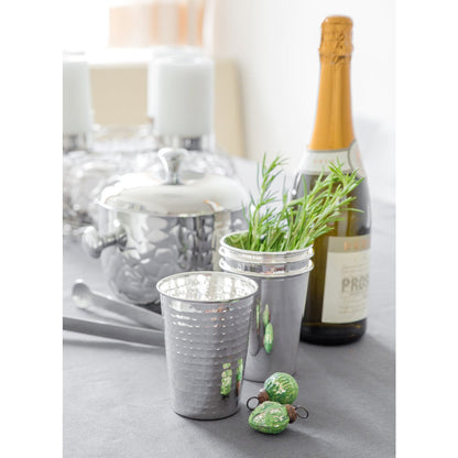 Becher Mido 2er Set, H 10 cm, edel versilbert