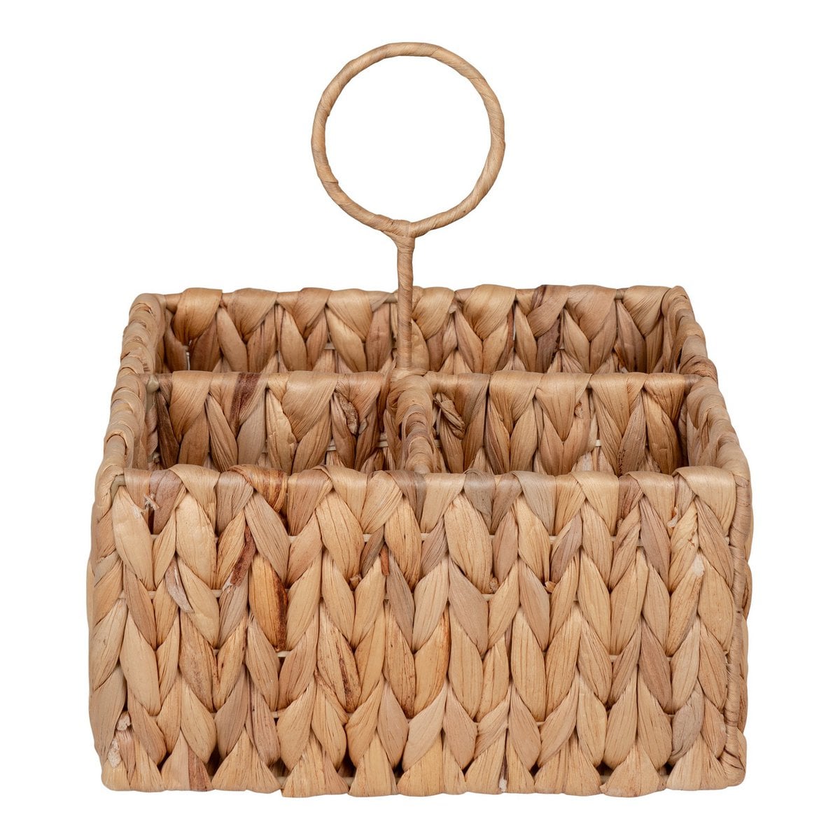 Pleiku Aufbewahrungsbox für Besteck, Wasserhyazinthe, natur, 20 x 11 x 20 cm