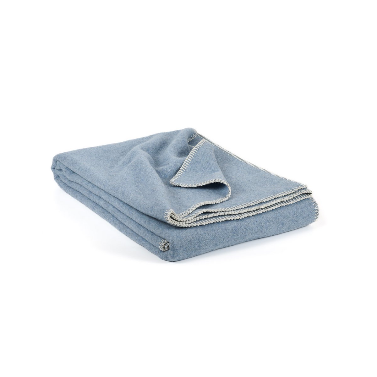 Weiche Decke aus Kaschmir- und Merinowolle LUMA SOFT einzeln – blau