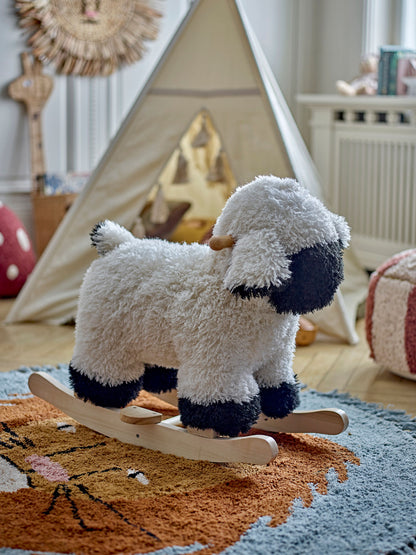 Bloomingville MINI Dolly Schaukelspielzeug, Schaf, Weiß, Polyester